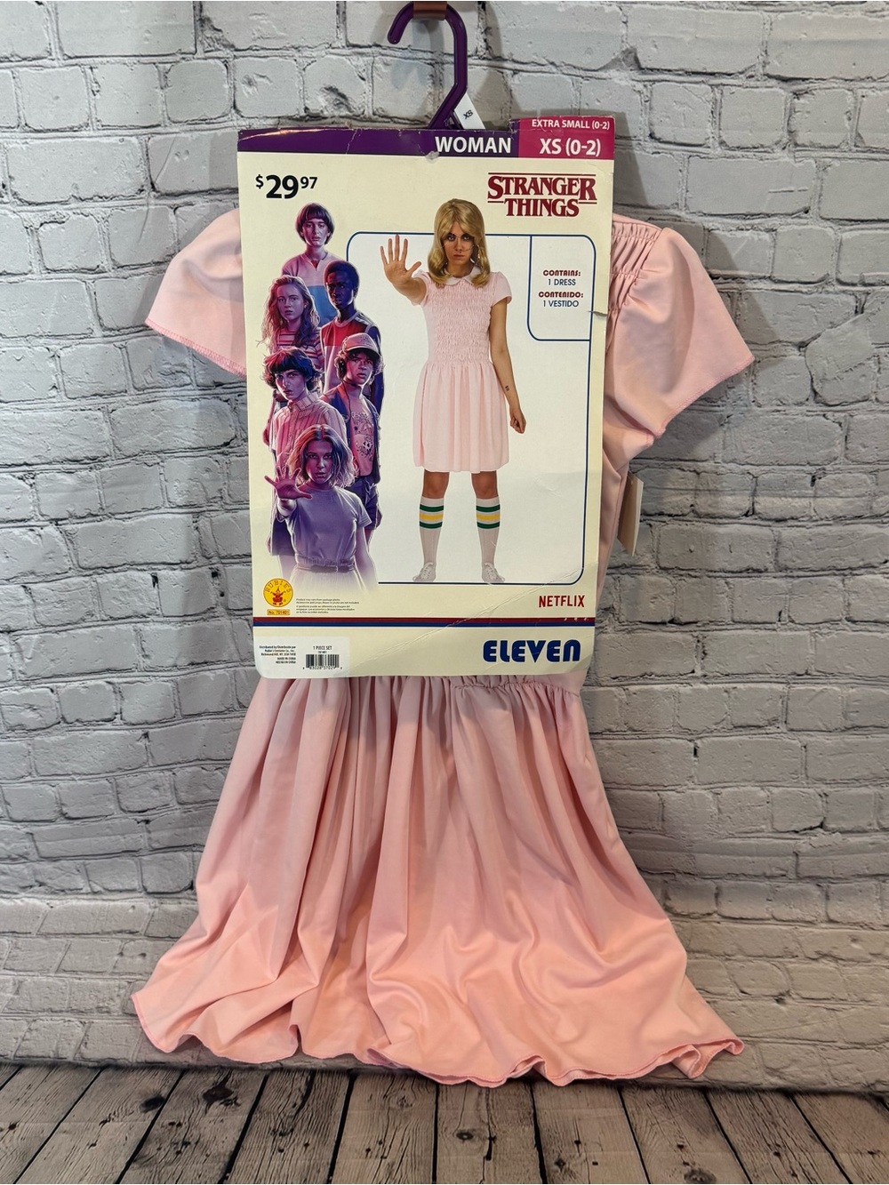 Stranger Things Women’s Eleven Pink Dress Halloween Costume